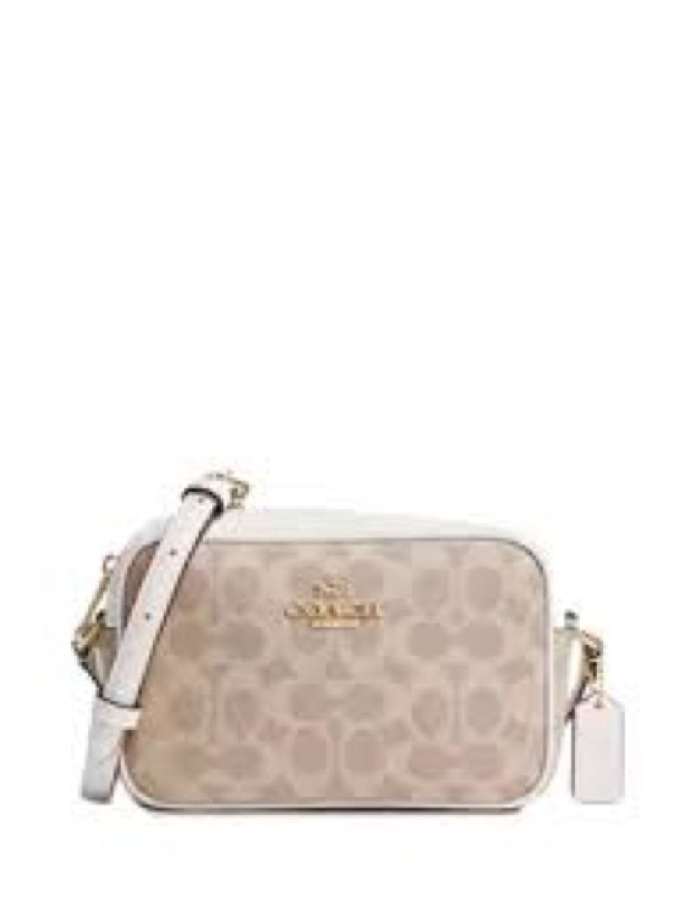 NWT Coach Jamie Camera Bag Signature Canvas Crossbody – Light Khaki Chalk